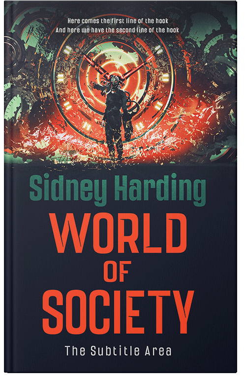Front view of Premade Science Fiction Book Cover - Burnt Sienna