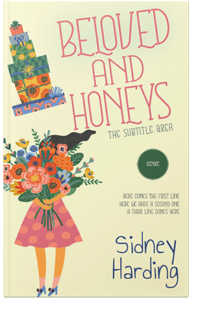 Pre Made Book Cover Citrine White