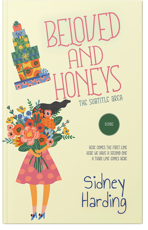 Front view of Premade Chick Lit Book Cover - Citrine White