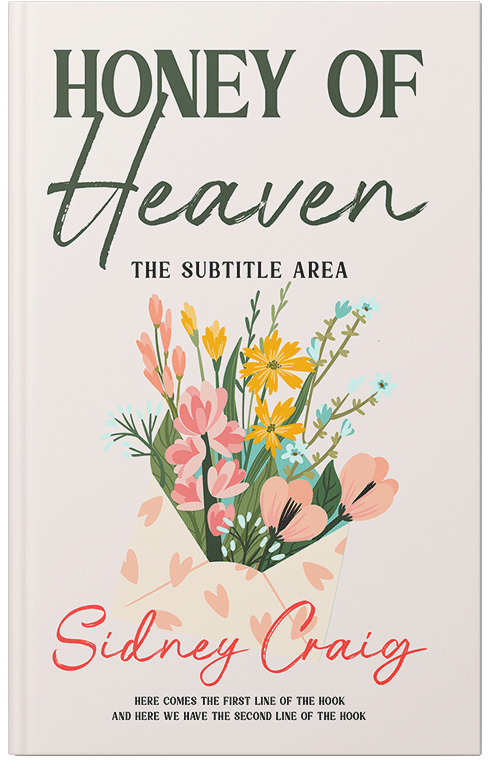 Front view of Premade Romance Book Cover - White Linen