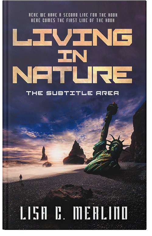 Front view of Premade Apocalyptica Book Cover - Steel Gray