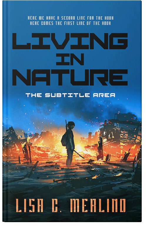 Front view of Premade Apocalyptica Book Cover - Tory Blue