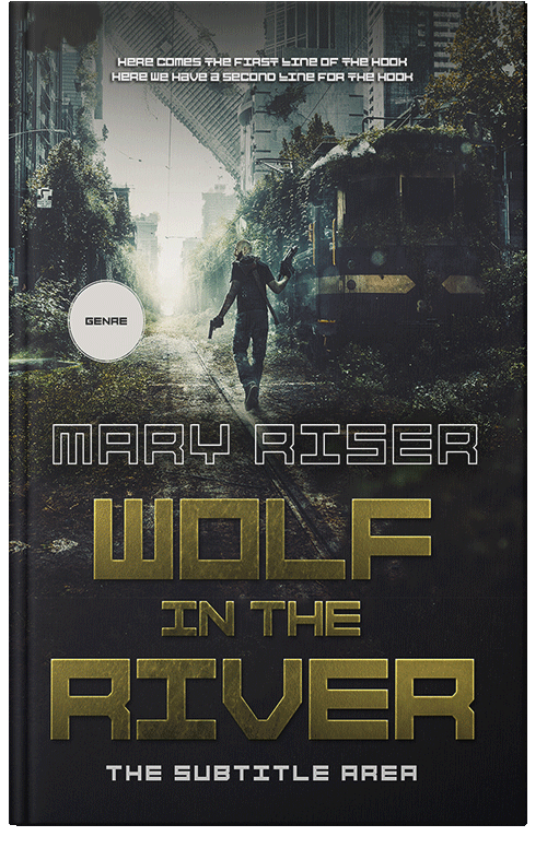 Front view of Premade Apocalyptica Book Cover - Shark