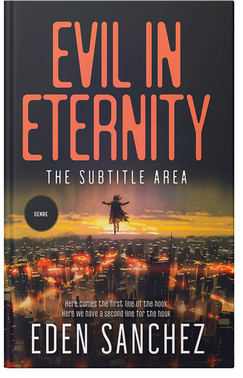 Front view of Premade Fantasy Book Cover - Terracotta