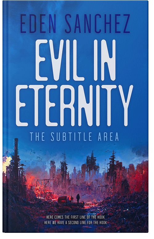 Front view of Premade Apocalyptica Book Cover - Tory Blue