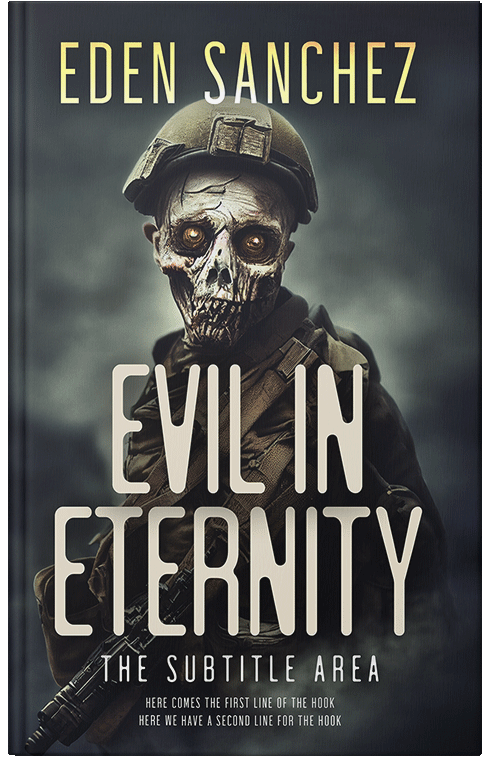 Front view of Premade Horror Book Cover - Shark