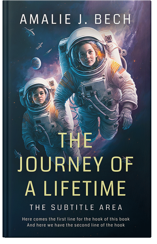 Front view of Premade Science Fiction Book Cover - Soft Amber