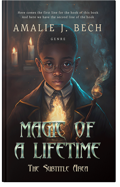 Front view of Premade Abstract Book Cover - Thunder