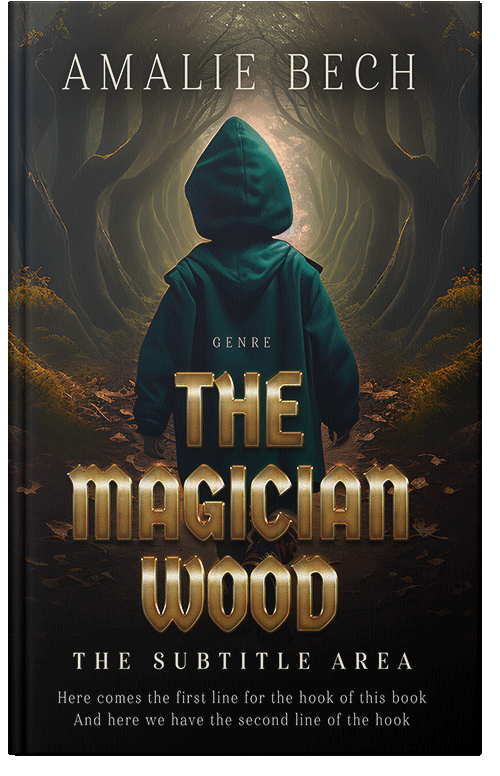 Front view of Premade Children's Book Cover - Log Cabin