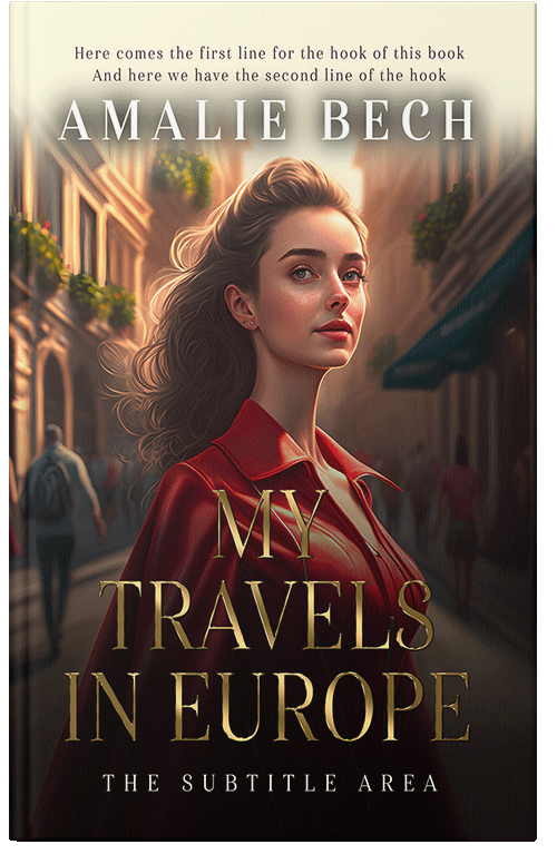 Front view of Premade Abstract Book Cover - Brandy