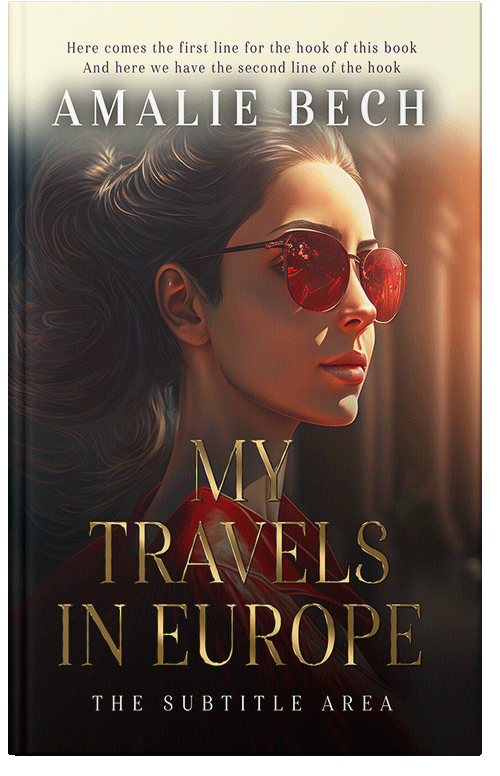 Front view of Premade Abstract Book Cover - Cameo