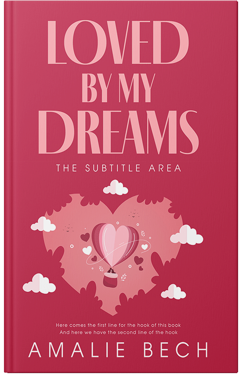 Front view of Premade Romance Book Cover - Brick Red