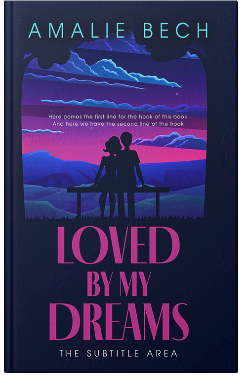 Front view of Premade Romance Book Cover - Black Pearl