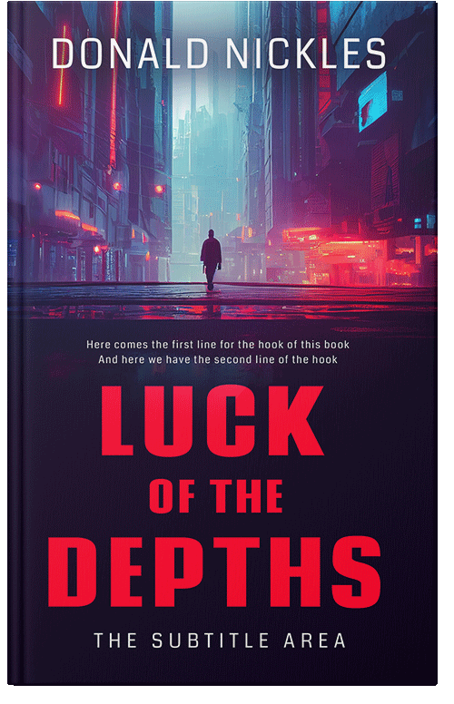 Front view of Premade Mystery & Thriller & Suspense Book Cover - Cerise Red