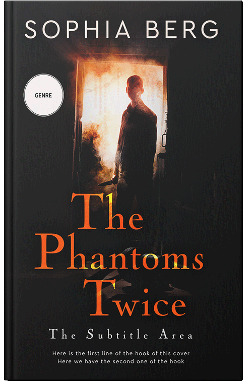 Front view of Premade Horror Book Cover - Gold Sand