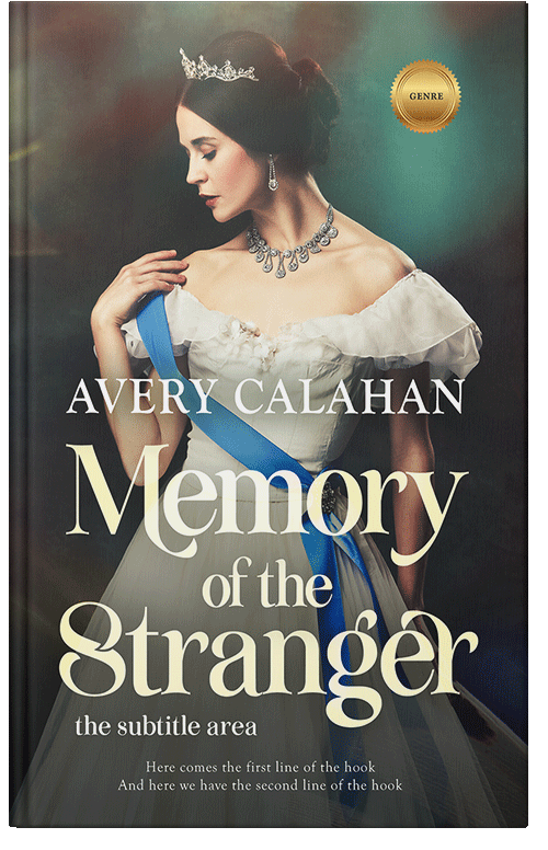 Front view of Premade Historical Book Cover - Lunar Green