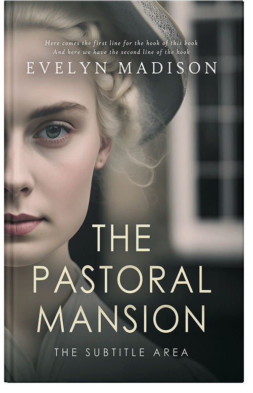 Front view of Premade Historical Book Cover - Lunar Green