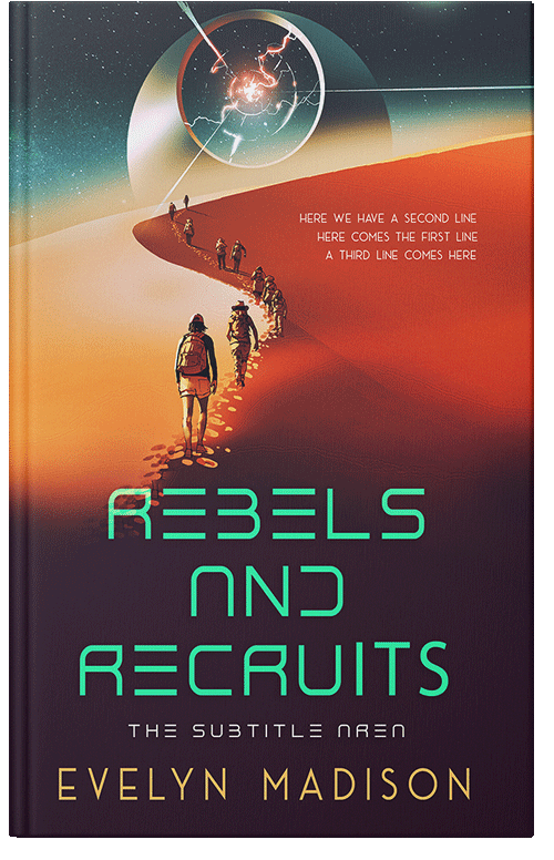 Front view of Premade Science Fiction Book Cover - Livid Brown