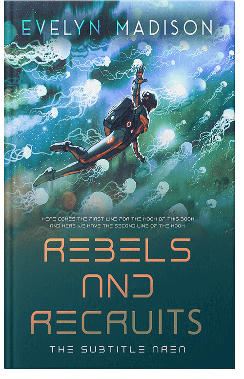 Front view of Premade Science Fiction Book Cover - Blue Dianne