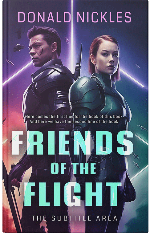 Front view of Premade Science Fiction Book Cover - Steel Gray