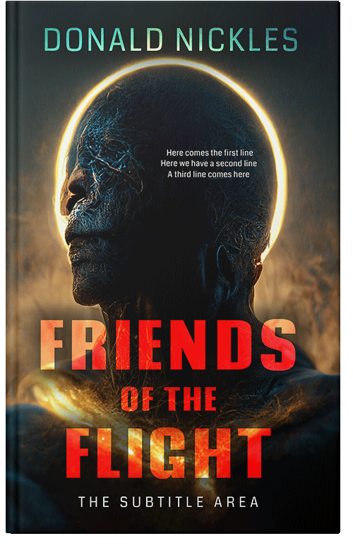 Front view of Premade Science Fiction Book Cover - Raw Sienna