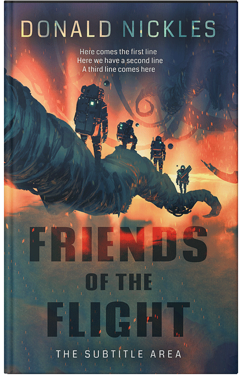 Front view of Premade Science Fiction Book Cover - Limed Spruce