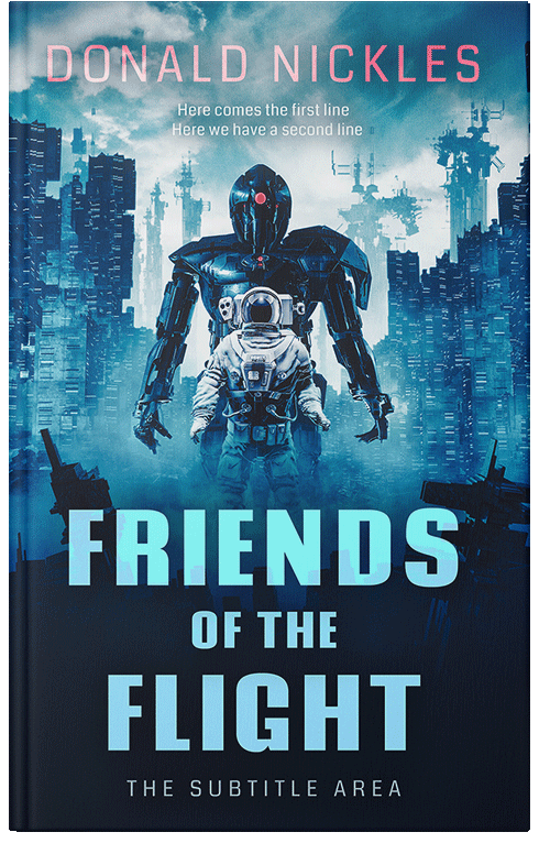 Front view of Premade Science Fiction Book Cover - Powder Blue