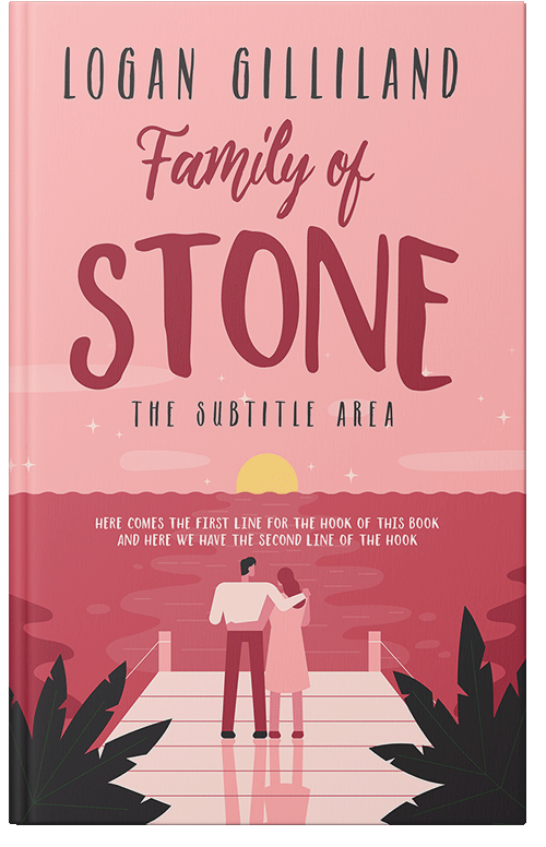 Front view of Premade Romance Book Cover - Lavender Pink