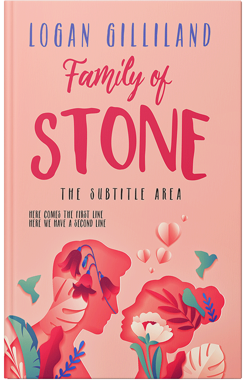 Front view of Premade Romance Book Cover - Apricot Peach