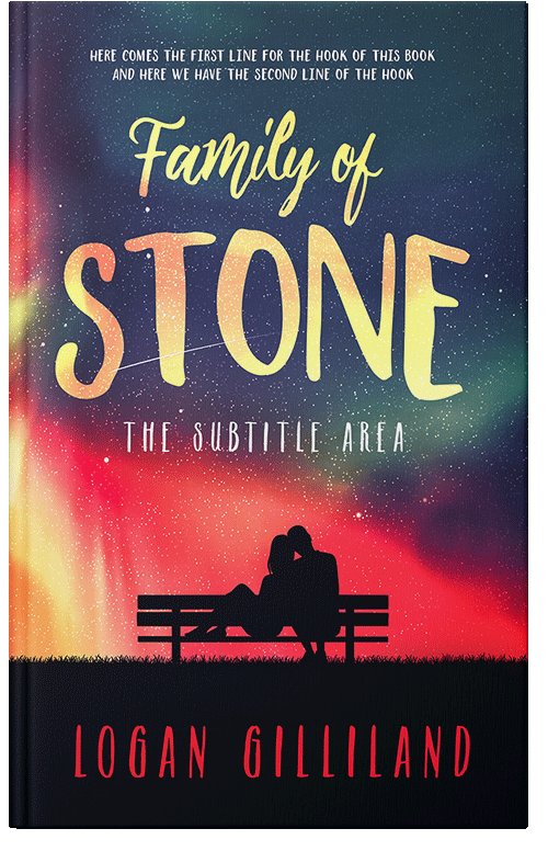 Front view of Premade Romance Book Cover - Apricot