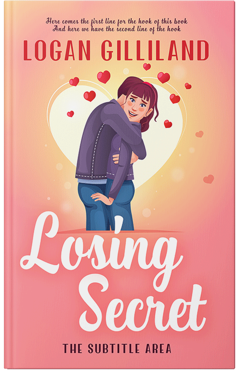 Front view of Premade Romance Book Cover - Rose Bud