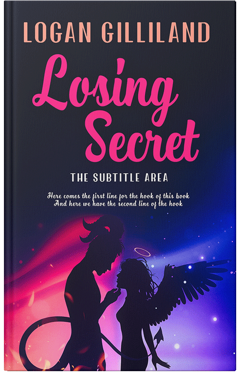 Front view of Premade Romance Book Cover - Deep Blush