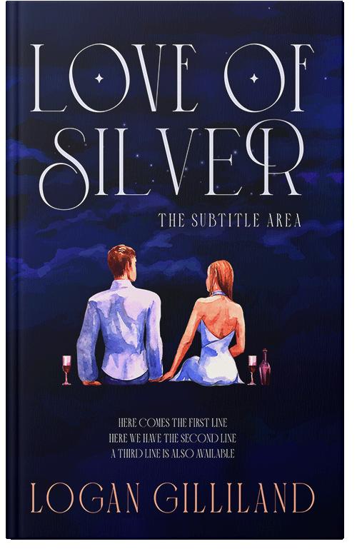 Front view of Premade Romance Book Cover - Black Pearl