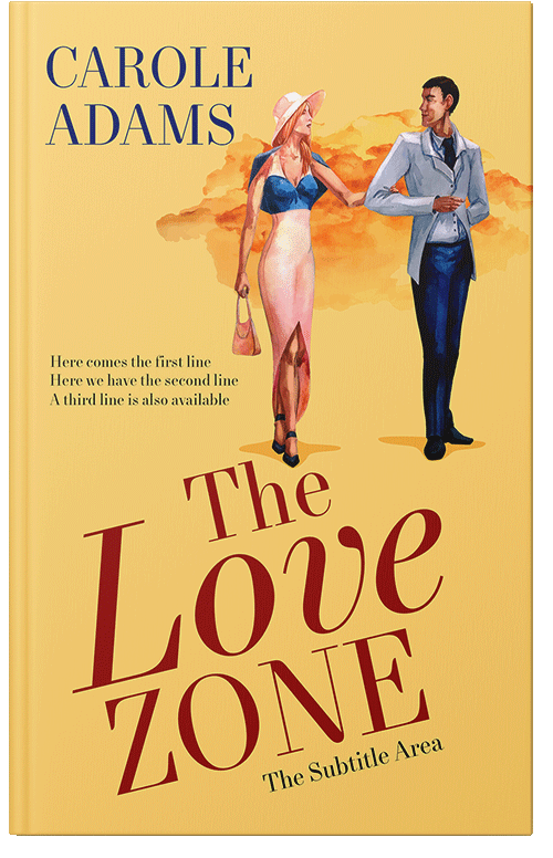 Front view of Premade Romance Book Cover - Goldenrod