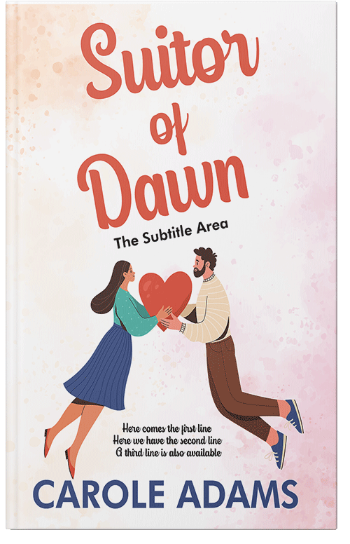 Front view of Premade Romance Book Cover - White Linen