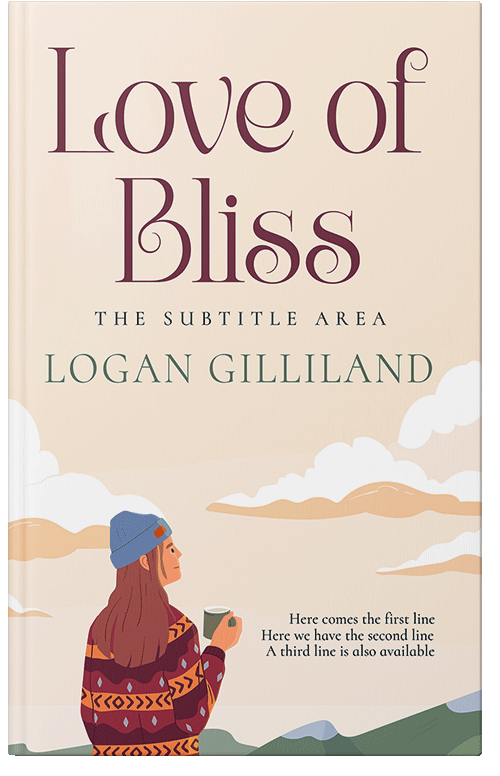 Front view of Premade Chick Lit Book Cover - Citrine White