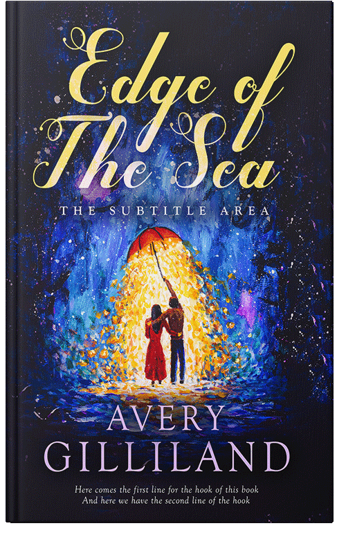 Front view of Premade Romance Book Cover - Gold Sand