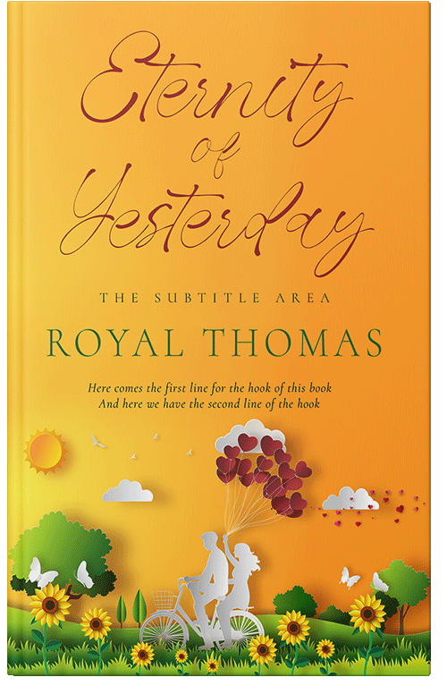 Front view of Premade Romance Book Cover - Saffron