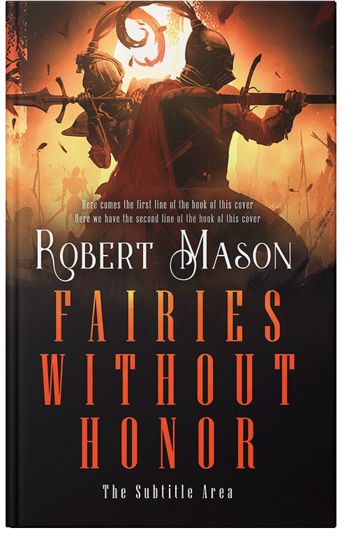 Front view of Premade Fantasy Book Cover - Burnt Sienna