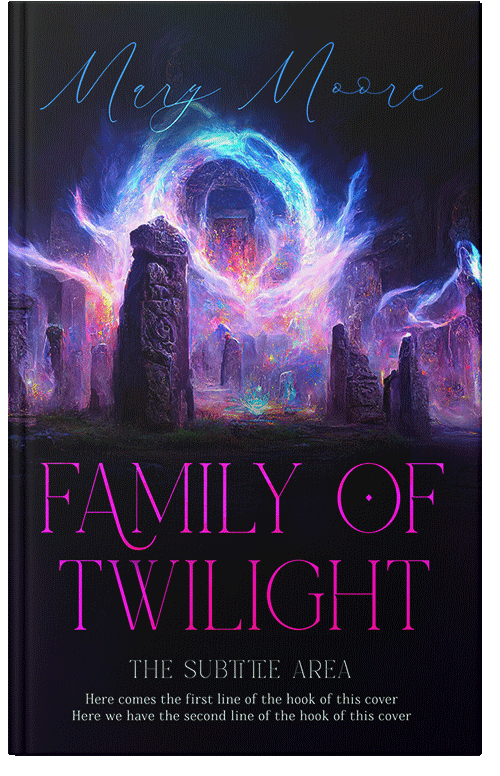 Front view of Premade Science Fiction Book Cover - Light Wisteria