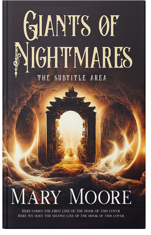 Front view of Premade Fantasy Book Cover - Gold Sand