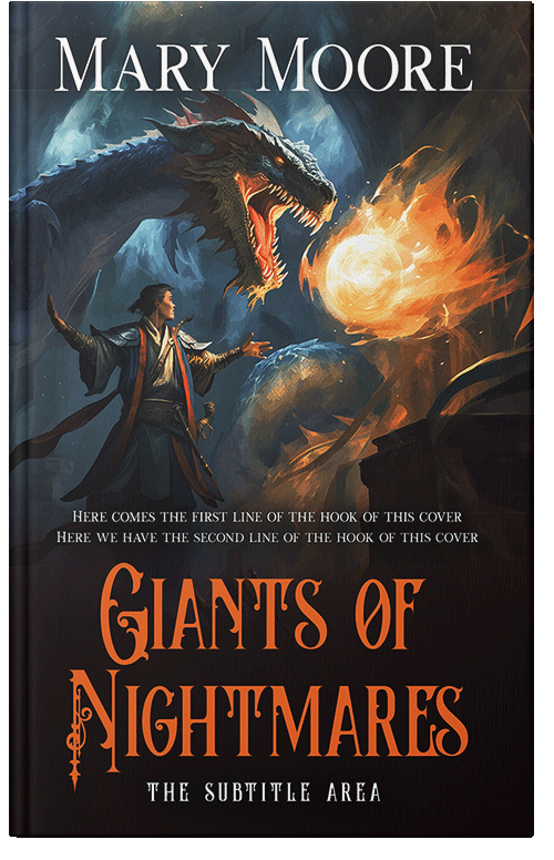 Front view of Premade Fantasy Book Cover - Shark