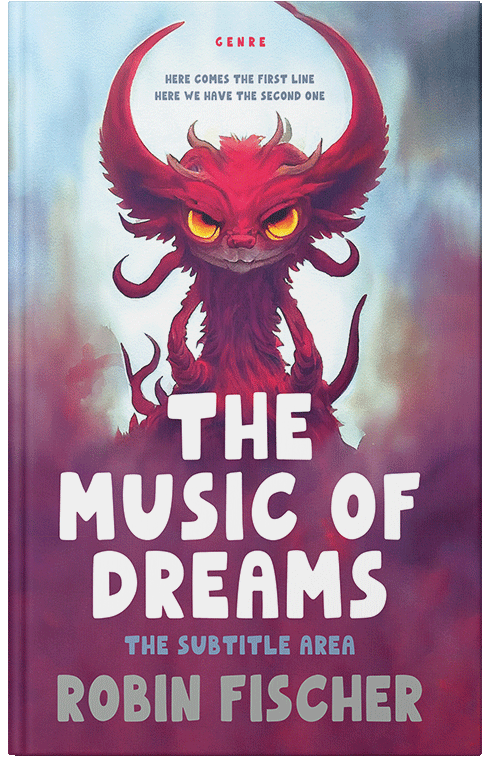 Front view of Premade Horror Book Cover - Cannon Pink