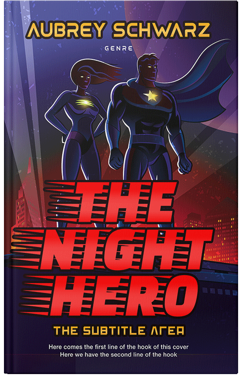 Front view of Premade Action & Adventure Book Cover - Pomegranate