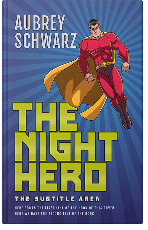 Front view of Premade Action & Adventure Book Cover - Chambray