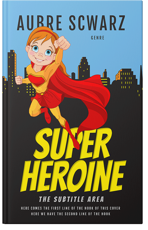 Front view of Premade Action & Adventure Book Cover - Carrot Orange