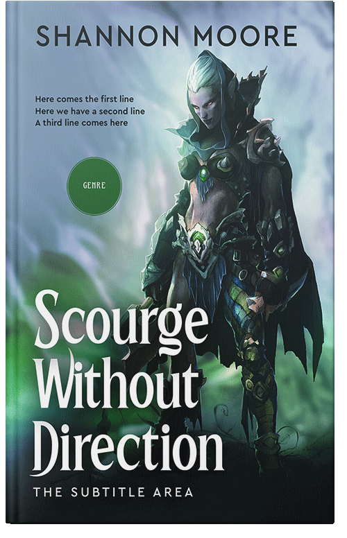 Front view of Premade Fantasy Book Cover - Timber Green