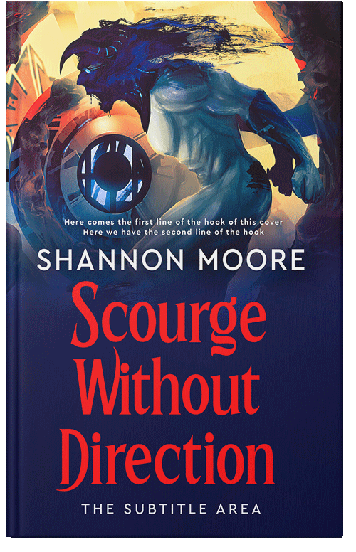 Front view of Premade Science Fiction Book Cover - Apricot