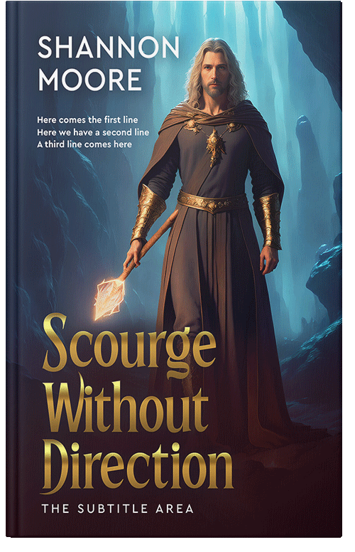 Front view of Premade Fantasy Book Cover - Steel Gray