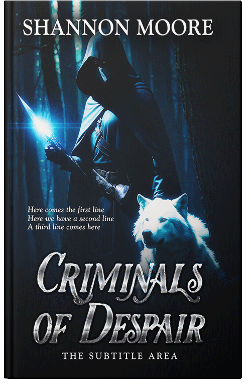 Front view of Premade Fantasy Book Cover - Ebony